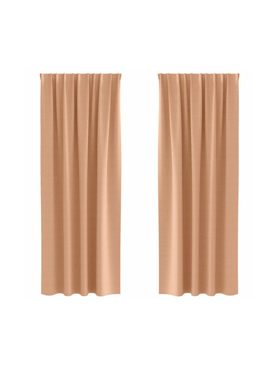 vidaXL vidaXL Vorhänge Fenster mit Bleistiftfalten Braune 140x225cm