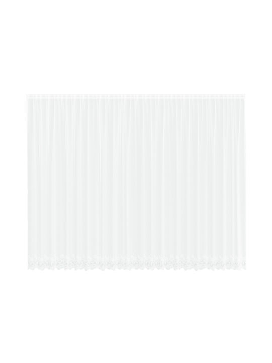vidaXL White Window Curtain with Pencil Pleat 600x280cm