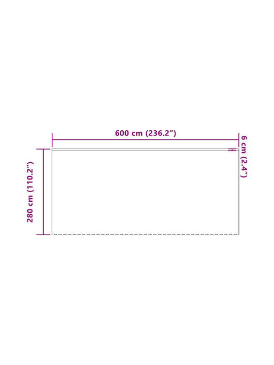 vidaXL White Window Curtain with Pencil Pleat 600x280cm
