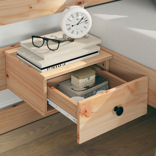 Doppelbett aus Massivholz Braune mit Lattenrost für Matratze 150x200cm
