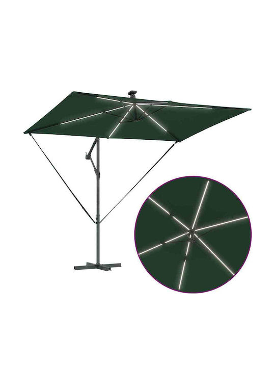 Umbrelă Suspendată Metalică Verde 2.94x2xÎnălțime2.54m