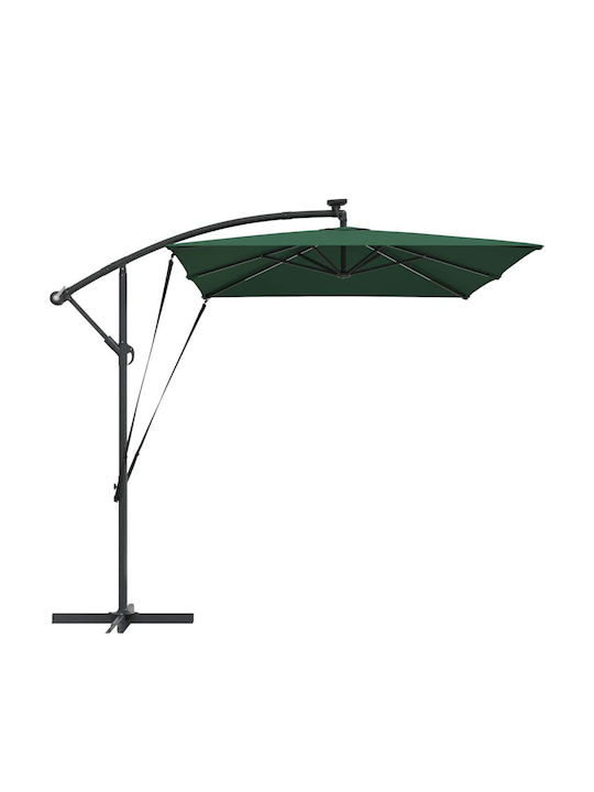 Umbrelă Suspendată Metalică Verde 2.94x2xÎnălțime2.54m