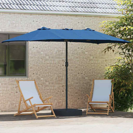 Aluminum Garden Parasol Blue 3.85x2.09xHeight 2.44m