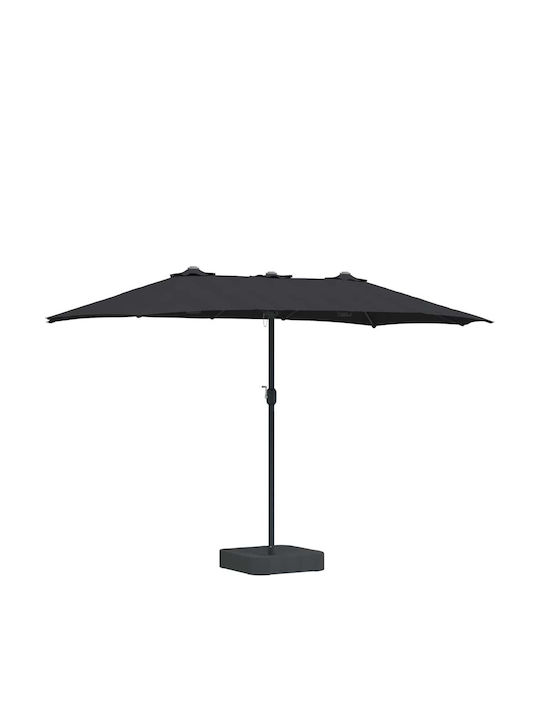 Umbrelă Din Aluminiu Neagră 3.85x2.09xÎnălțime 2.44m