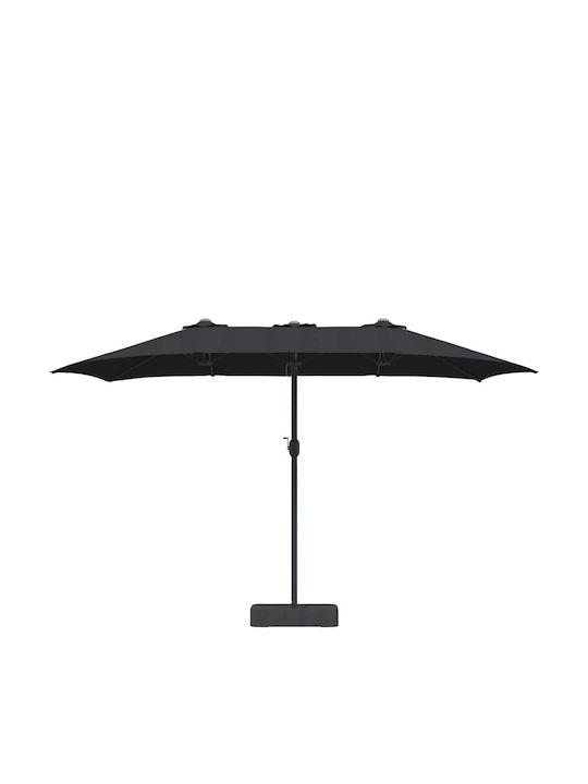 Umbrelă Din Aluminiu Neagră 3.85x2.09xÎnălțime 2.44m