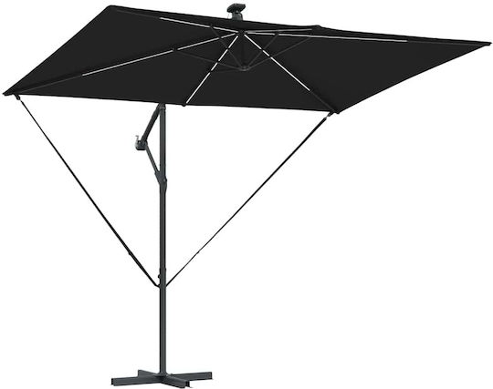 Umbrelă Suspendată Metalică Neagră 2.94x2xÎnălțime2.54m