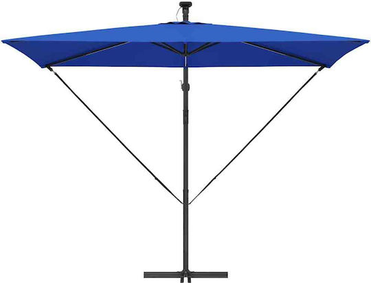 Hanging Garden Parasol Metal Blue 2.94x2xHeight 2.54m