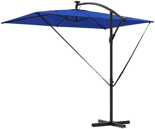 Hanging Garden Parasol Metal Blue 2.94x2xHeight 2.54m