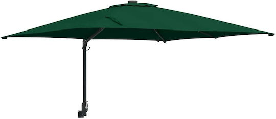 vidaXL Garten- und Terrassen-Sonnenschirm Wandmontiert Aluminium Grüne 2,48x2,47xHöhe1,6m