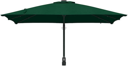 vidaXL Garten- und Terrassen-Sonnenschirm Wandmontiert Aluminium Grüne 2,48x2,47xHöhe1,6m