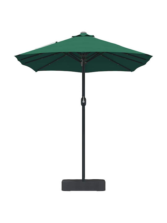 Aluminum Garden Parasol Green 3.85x2.09xHeight 2.44m