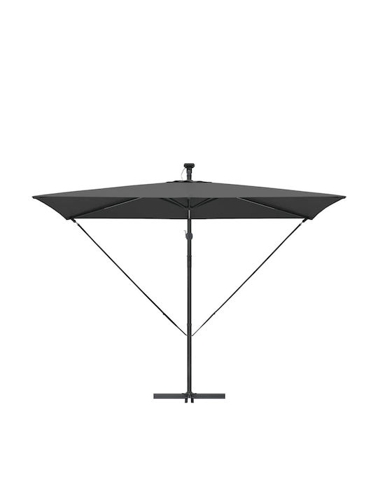Metallischer Grauer Garten- und Terrassen-Sonnenschirm 2.94x2m