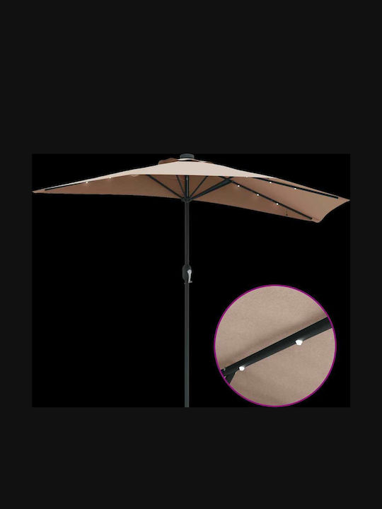 Umbrelă Suspendată Din Aluminiu Maro 2.94x1.5xÎnălțime2.24m