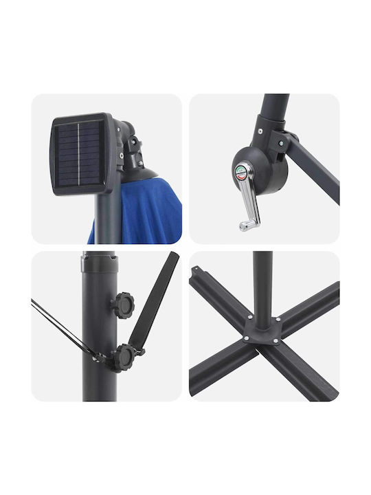 Umbrelă Din aluminiu Albastru 2.94x2.94m