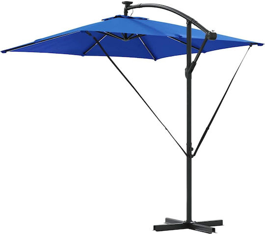 Umbrelă Suspendată Din Aluminiu Albastră 2.94x2.94xÎnălțime 2.5m
