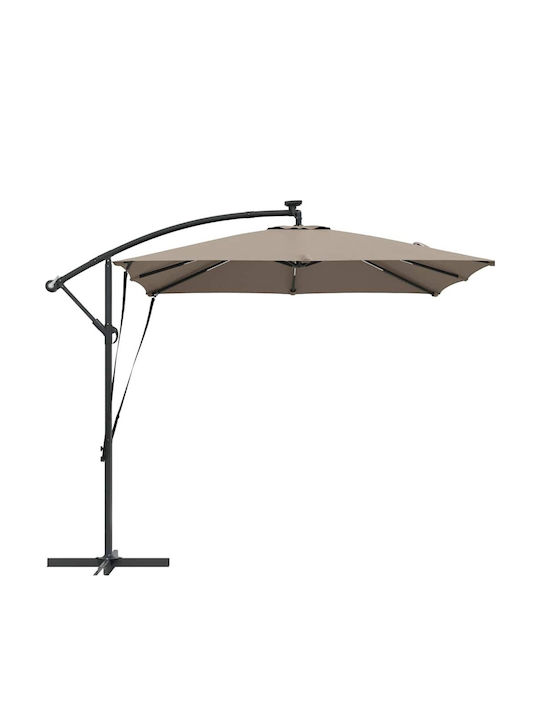 Umbrelă Suspendată Din Aluminiu Maro 2.94x2.94xÎnălțime 2.5m