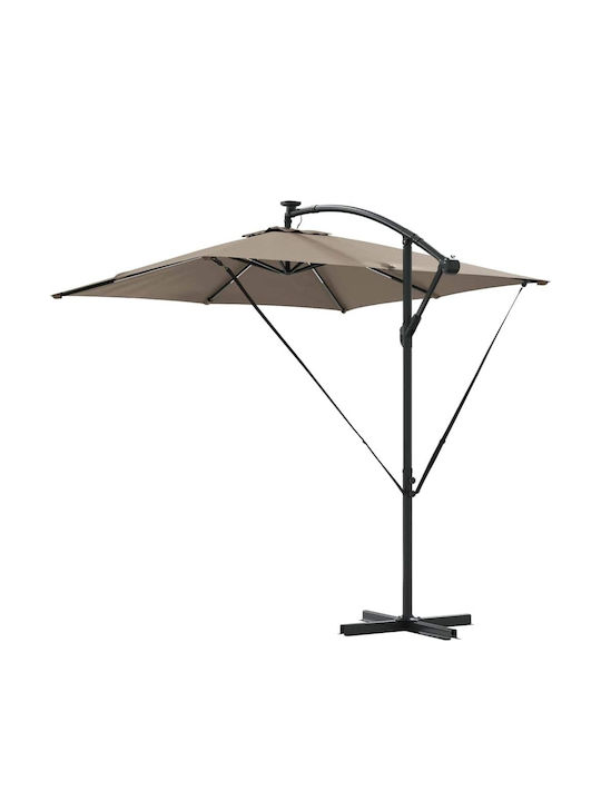 Umbrelă Suspendată Din Aluminiu Maro 2.94x2.94xÎnălțime 2.5m