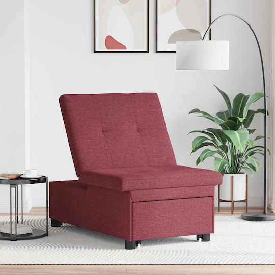 Armchair Bed Red 191x67x82cm
