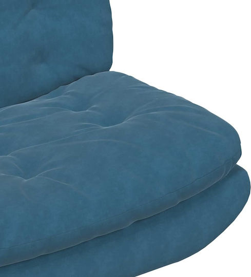 Swivel Velvet Blue Armchair 63x75x76cm