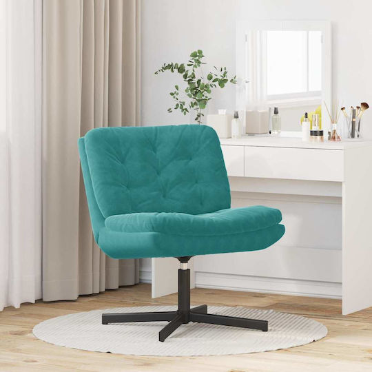 Drehbarer Samt-Türkis Sessel 63x75x76cm