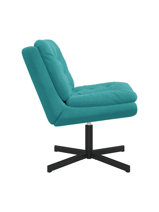 Drehbarer Samt-Türkis Sessel 63x75x76cm