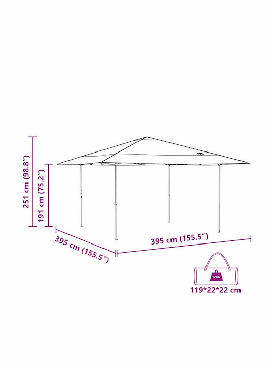 vidaXL Gazebo Grădină Albastru x4m