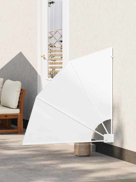 vidaXL Garden Sideway Sunshade Roller White 1.15x1.15cm