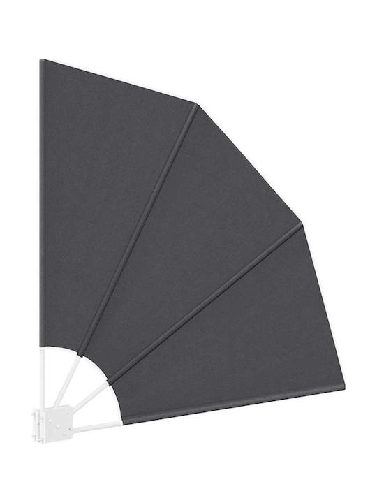 vidaXL Garden Sideway Sunshade Roller Black 1.15x1.15cm
