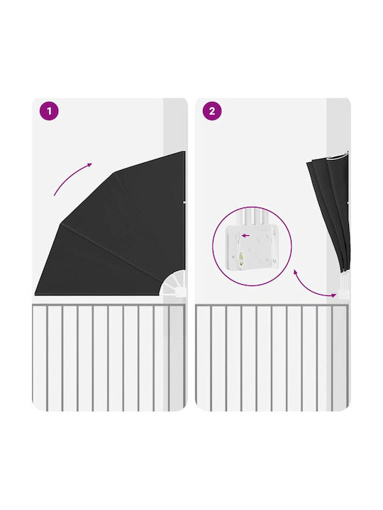 vidaXL Garden Sideway Sunshade Roller Gray 1.4x1.4cm