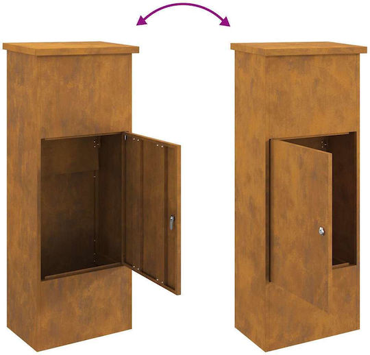 Dulap Suspendat Rusty pentru Sufragerie, din Metal, Negru Rusty 44,5x29x110,5cm