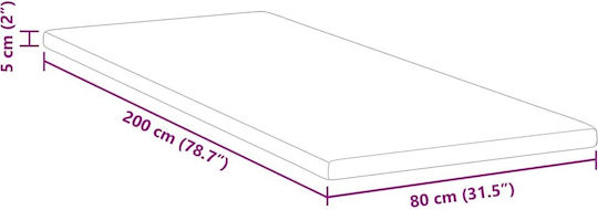 vidaXL Matratzenauflage Einzel Polyester 80x200x5cm