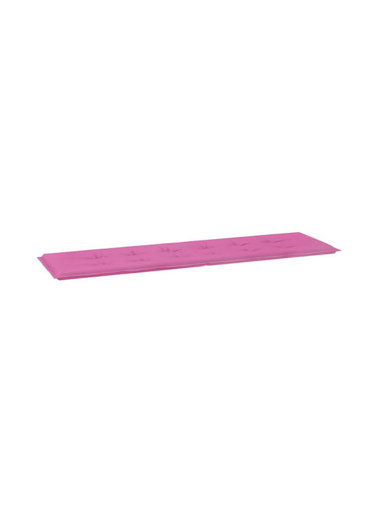 vidaXL Waterproof Bench Cushion for Garden Bench Pink 50x180cm