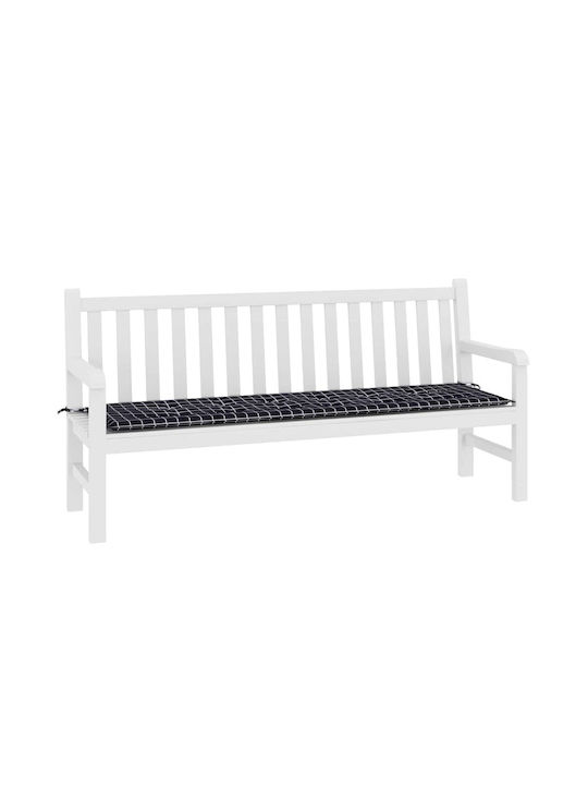vidaXL Garden Bench Cushion Checkered Pattern 50x180cm