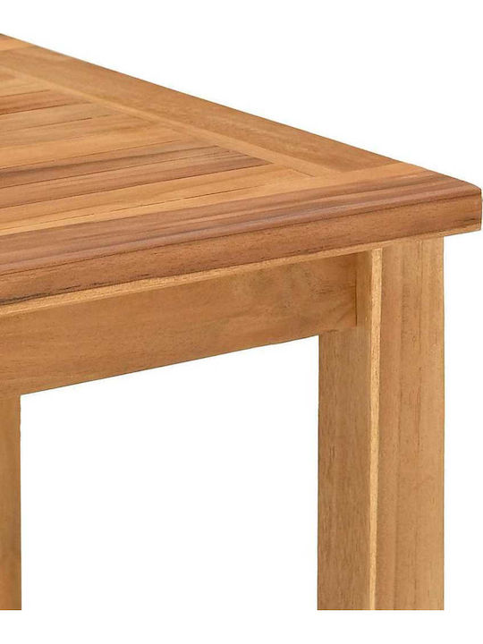 Sitting Room Table for Small Outdoor Spaces Made of Brown Teak 50x35x45cm