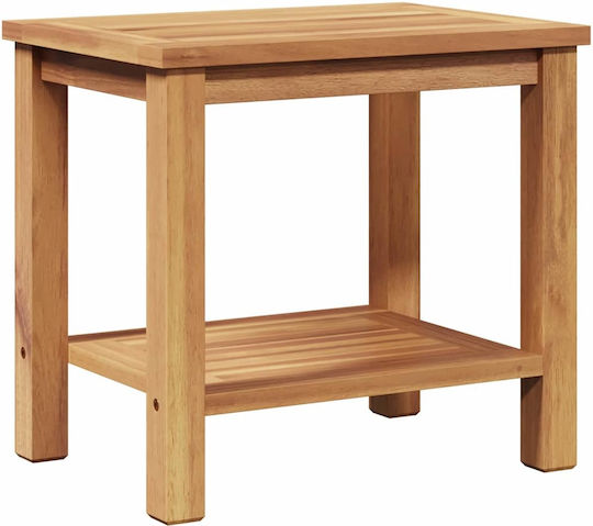 Garten- und Terrassentisch für Kleine Außenbereiche aus Teak Braune 50x35x45cm