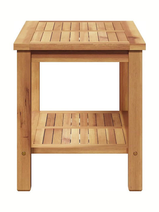 Sitting Room Table for Small Outdoor Spaces from Teak Brown 70x40x45cm