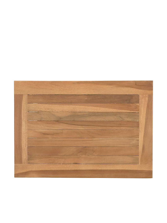 Sitting Room Table for Small Outdoor Spaces Made of Brown Teak 50x35x45cm