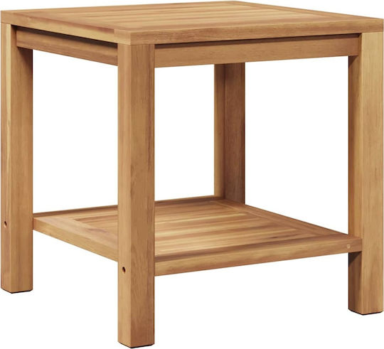 Garten- und Terrassentisch für Kleine Außenbereiche aus Teak Braune 45x45x45cm