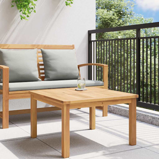 Sitting Room Table for Small Outdoor Spaces made of Teak Brown 60x60x36cm