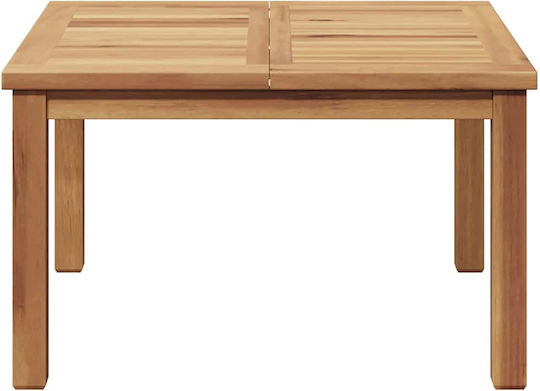 Sitting Room Table for Small Outdoor Spaces made of Teak Brown 60x60x36cm