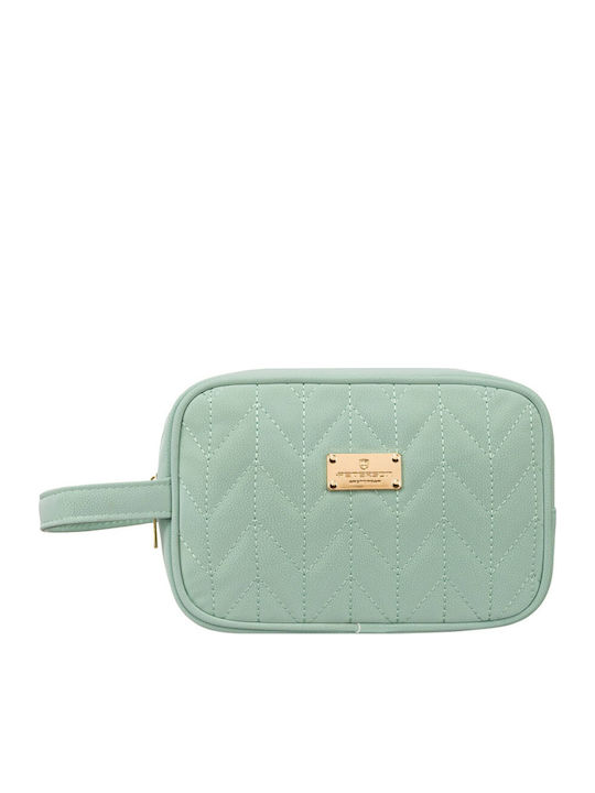 Travel Cosmetic Bag In Green Color Inner Pocket Peterson