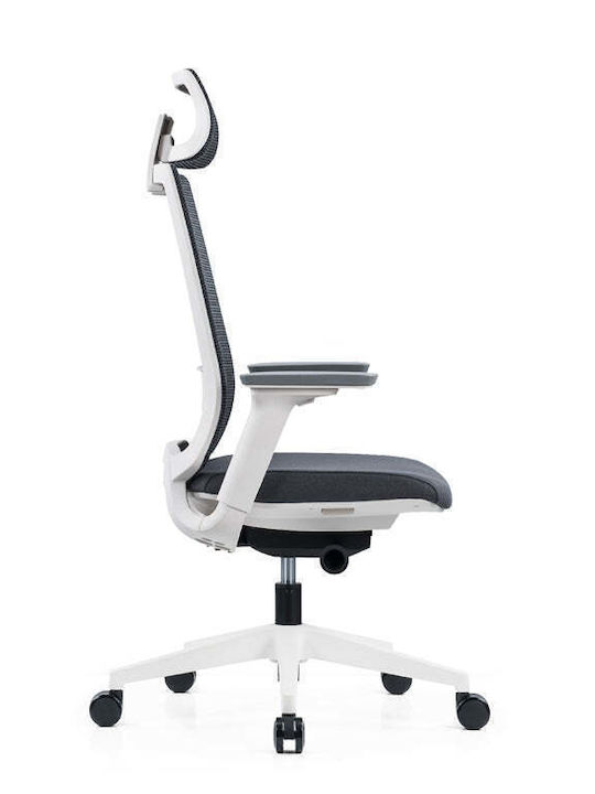 RFG Meteor X Бял Офис Стол с Регулируеми Подлакътници Бял