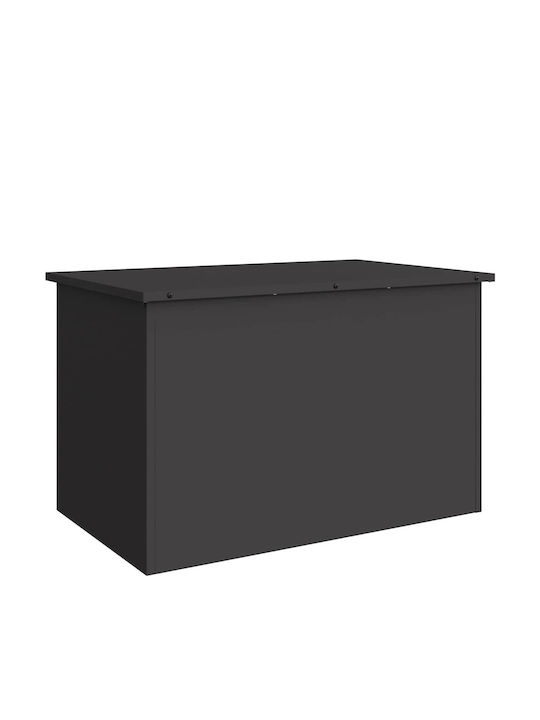 vidaXL Cutie de depozitare pentru exterior Metalic Negru L80xW50.5xH50buc