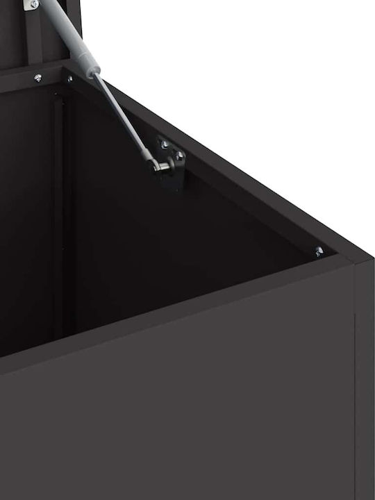 vidaXL Cutie de depozitare pentru exterior Metalic Negru L100xW50.5xH50buc