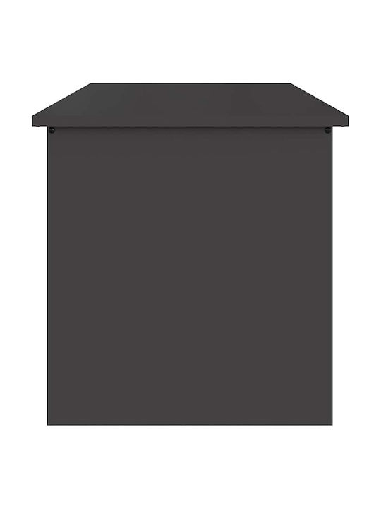 vidaXL Cutie de depozitare pentru exterior Metalic Negru L80xW50.5xH50buc