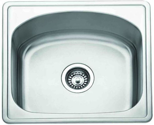 Gloria Tetras 475 Drop-In Inox Μ50xΠ39cm Silver