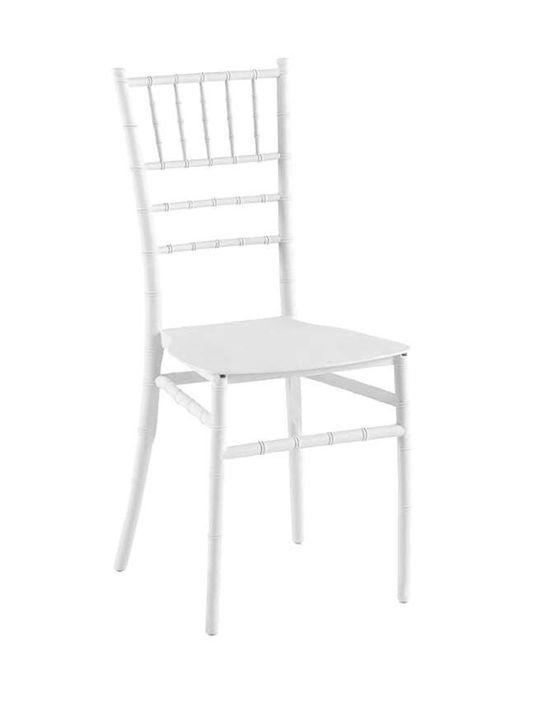 Catering Chair Polypropylene Ilona-W White 40x45x89cm
