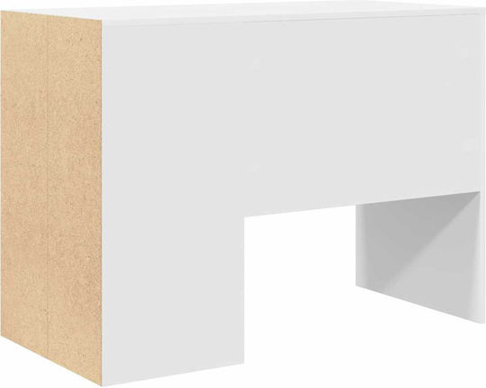 White Wooden Desk 90x50x75cm