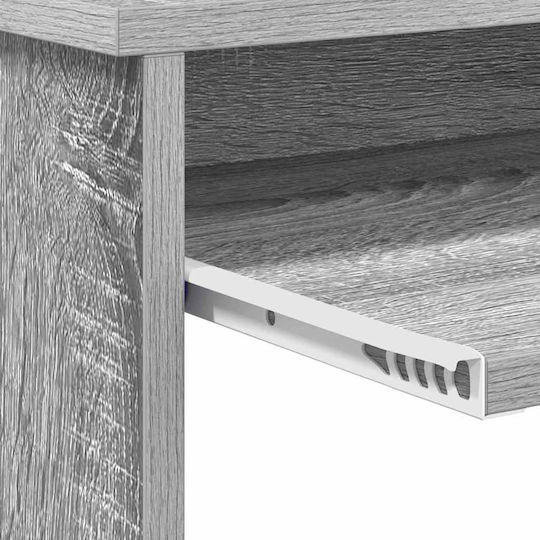Birou de calculatoare din lemn Gri Sonoma 106x40x88.5cm