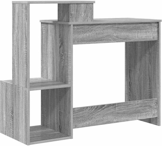 Birou de calculatoare din lemn Gri Sonoma 106x40x88.5cm